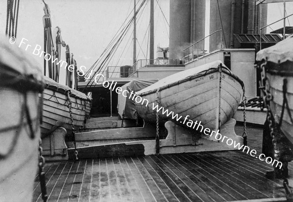EXTRA LIFEBOATS ON THE BALTIC AFTER THE GREAT TITANIC DISASTER
